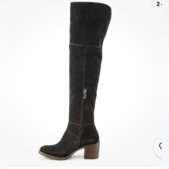 Lucky Brand Shoes - Lucky Brand Rayla Black knee high Suede Boots Leather
Women Size 7 Block Heel